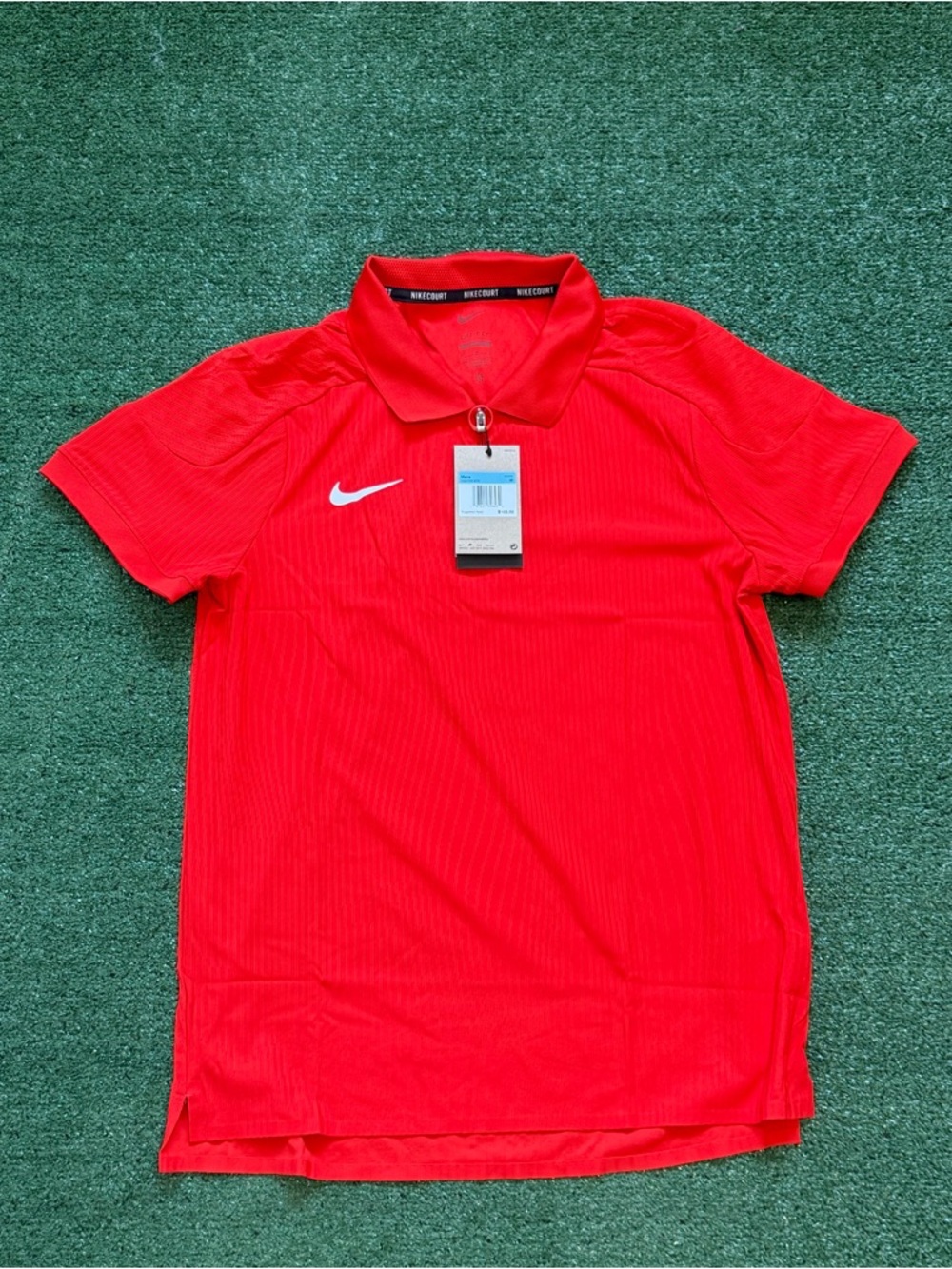 Nike Court Slam ADV 1/4 Zip Tennis Polo Men's Medium Red HQ0792-673
